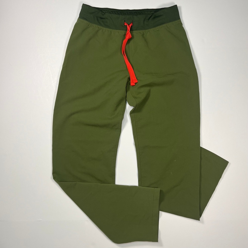 FIGS Scrub Pants Women XS Olive Green Straight Leg Red Drawstring - Picture 1 of 10
